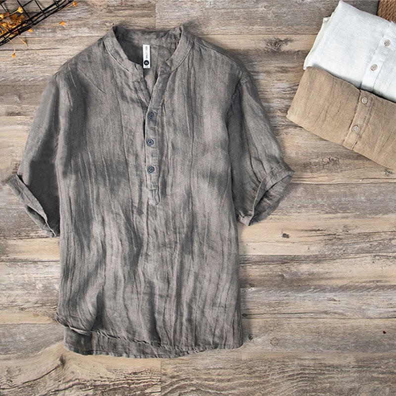 Short Sleeve Half Button Shirt
