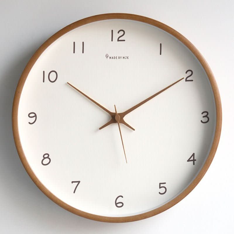 Silent Solid Wood Analog Wall Clock