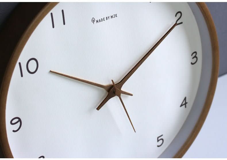 Silent Solid Wood Analog Wall Clock