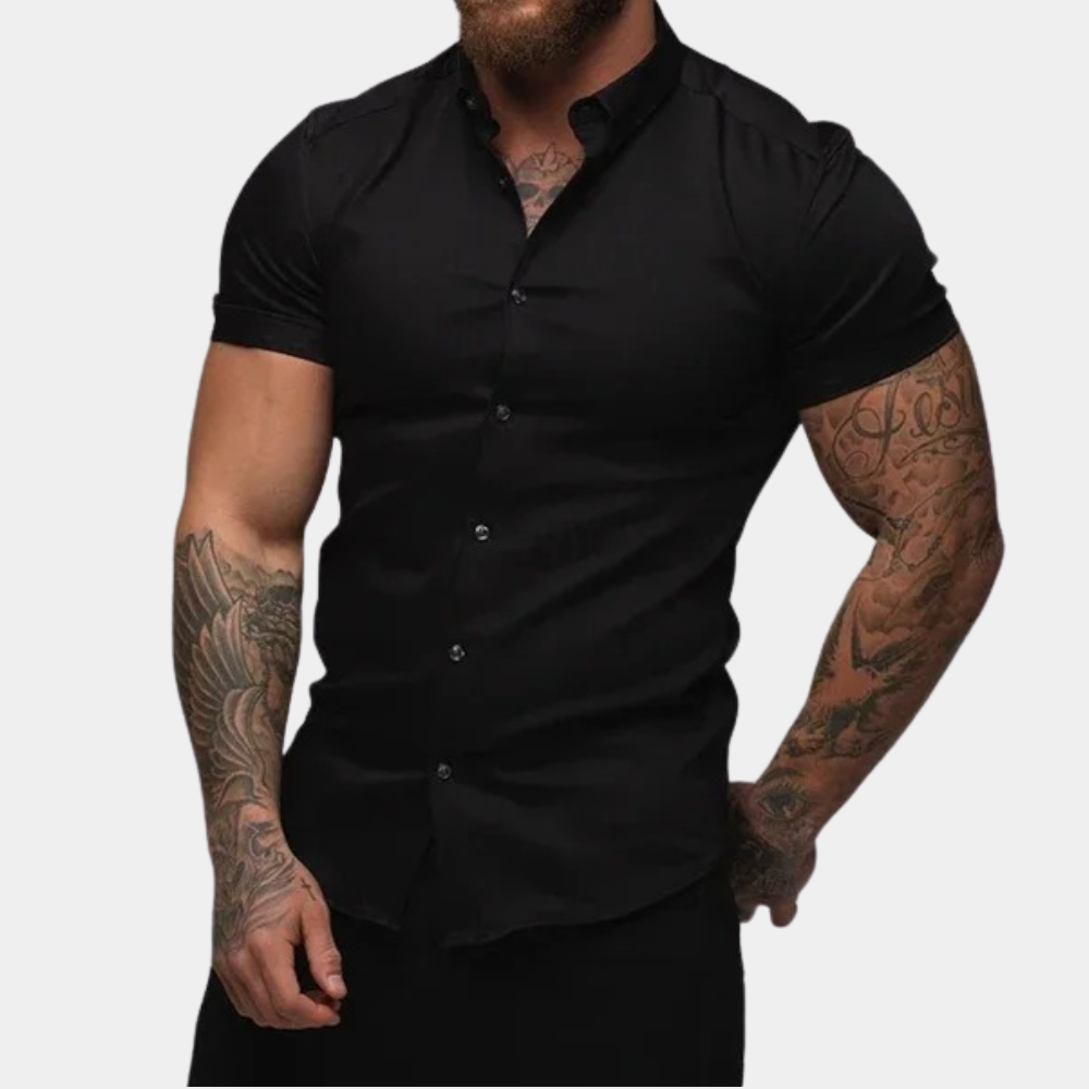 Simon Men's Shirt | Stylish Short Sleeves | Versatile Design