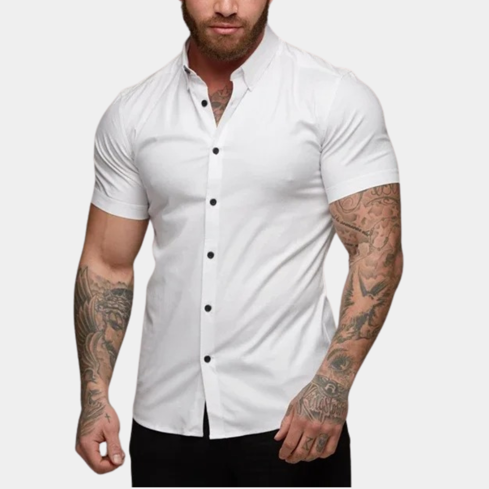 Simon Men's Shirt | Stylish Short Sleeves | Versatile Design
