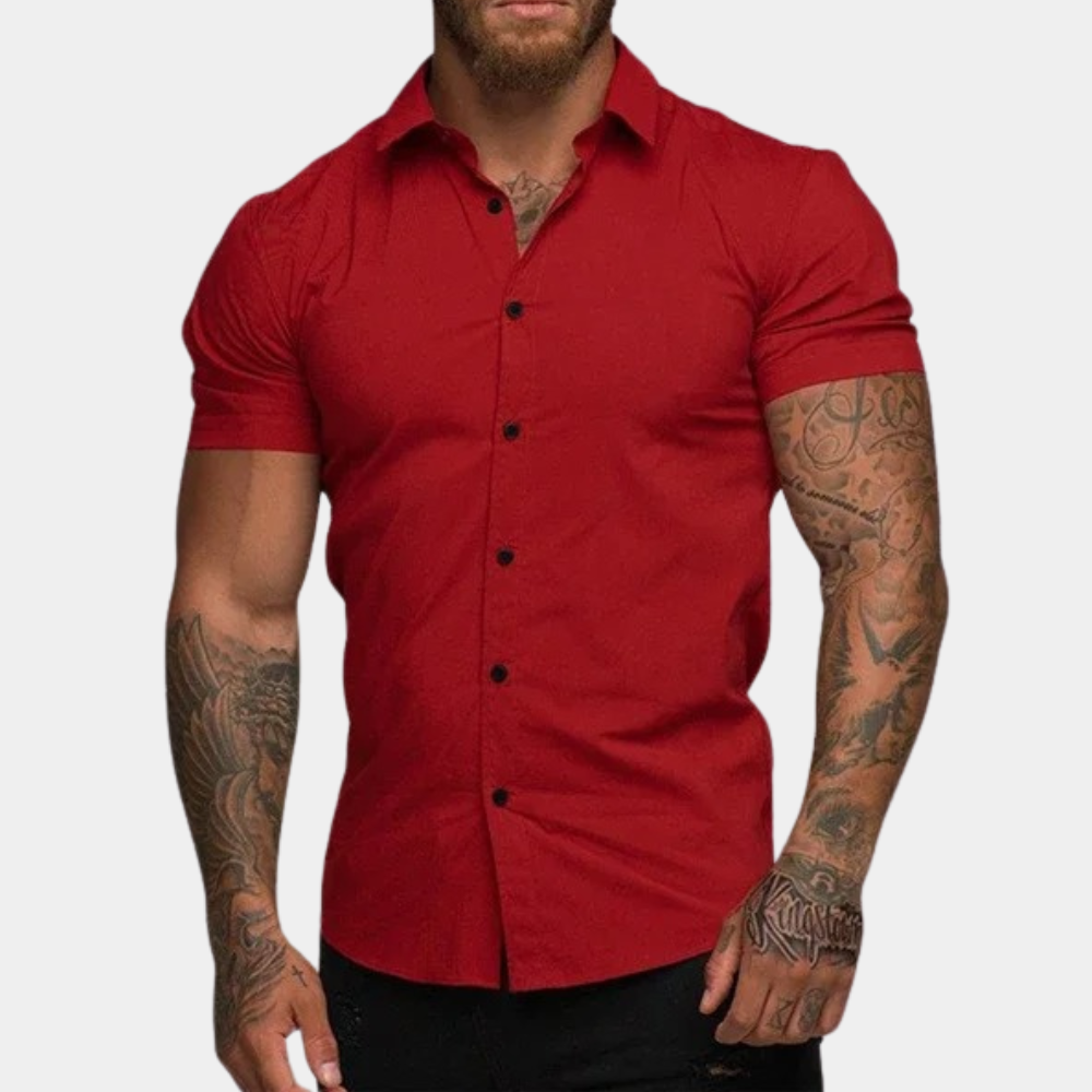 Simon Men's Shirt | Stylish Short Sleeves | Versatile Design