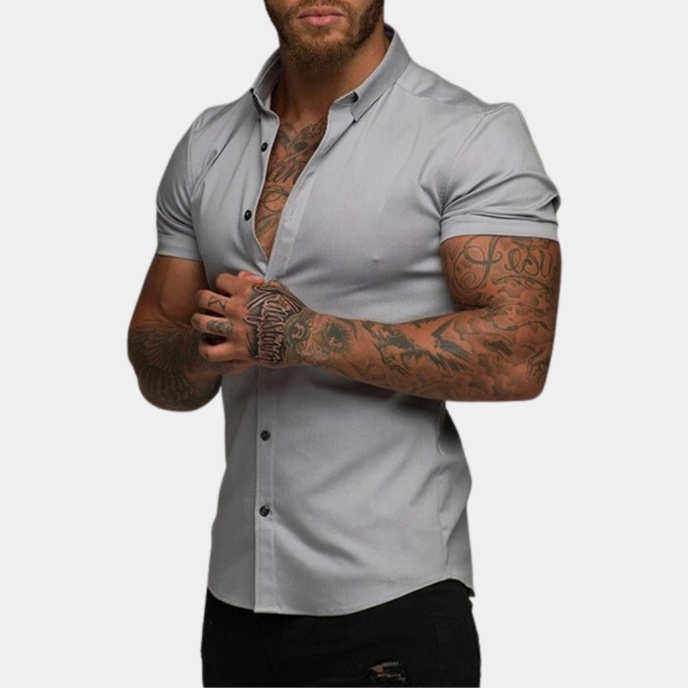Simon Men's Shirt | Stylish Short Sleeves | Versatile Design