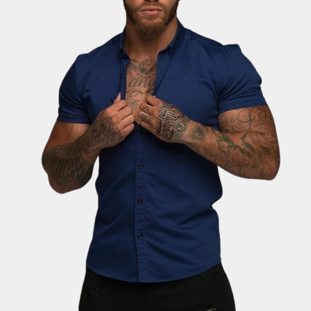 Simon Men's Shirt | Stylish Short Sleeves | Versatile Design