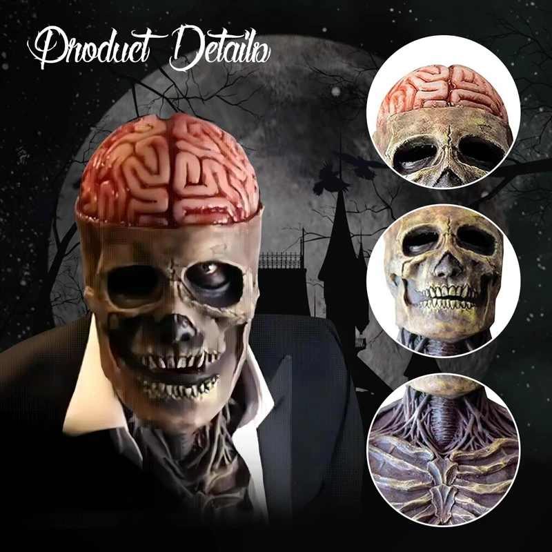 Skeleton Mask: Realistic Scary Skeleton Halloween Mask Costume