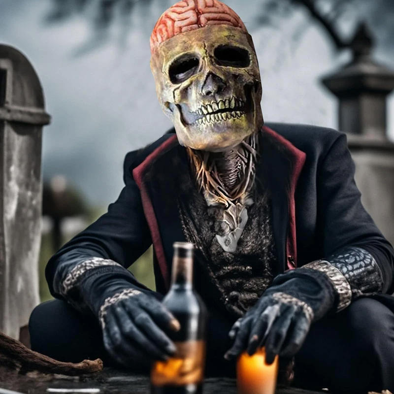 Skeleton Mask: Realistic Scary Skeleton Halloween Mask Costume