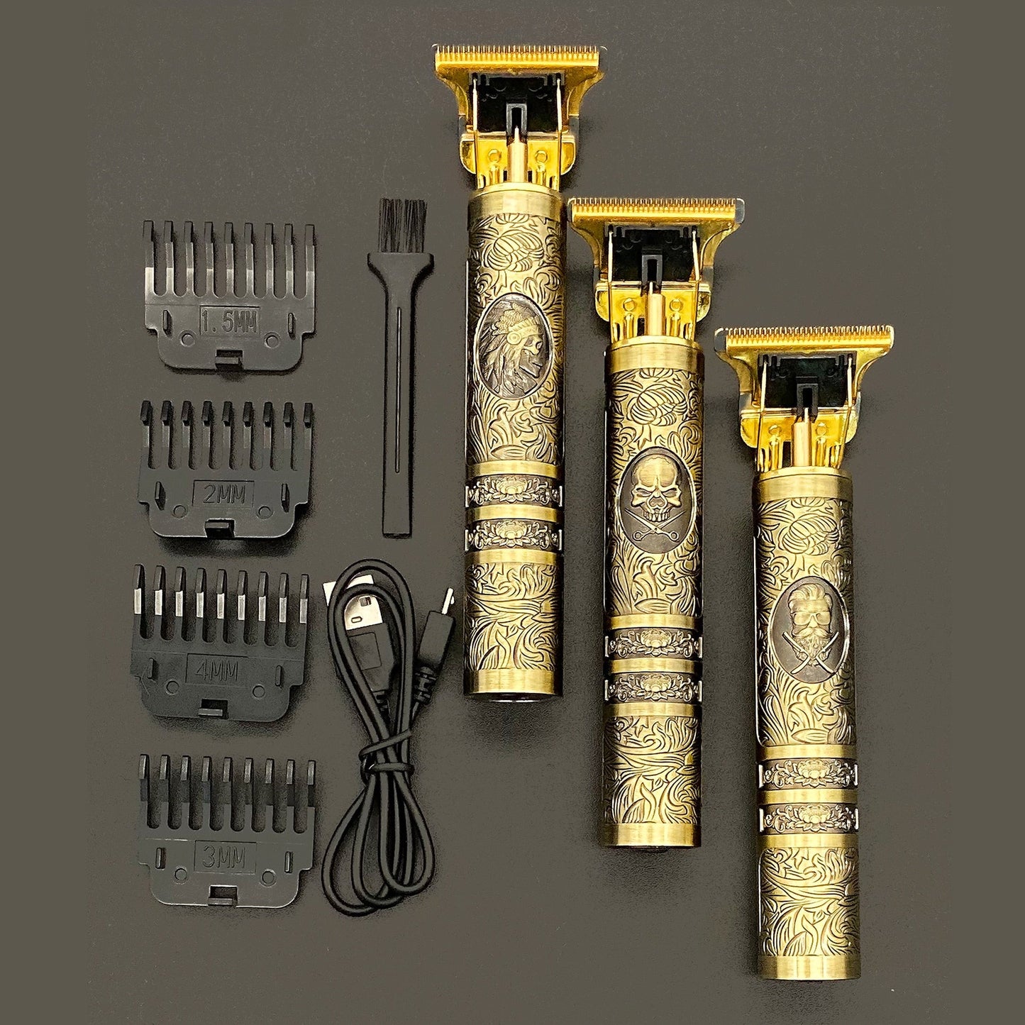 Skull Vintage Trimmer™ | The Barber Trend of this Year! - Rechargeable including Attachments