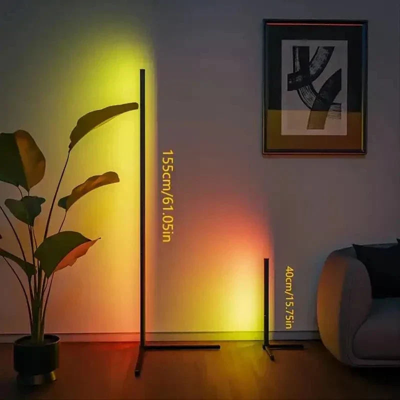 Sleek RGB Corner Lamp with Remote Control - Modern Lighting