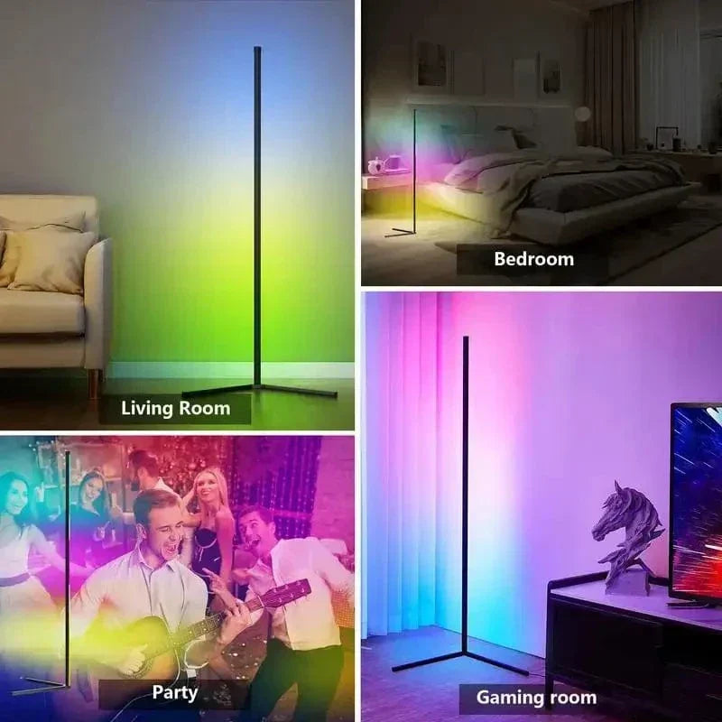 Sleek RGB Corner Lamp with Remote Control - Modern Lighting