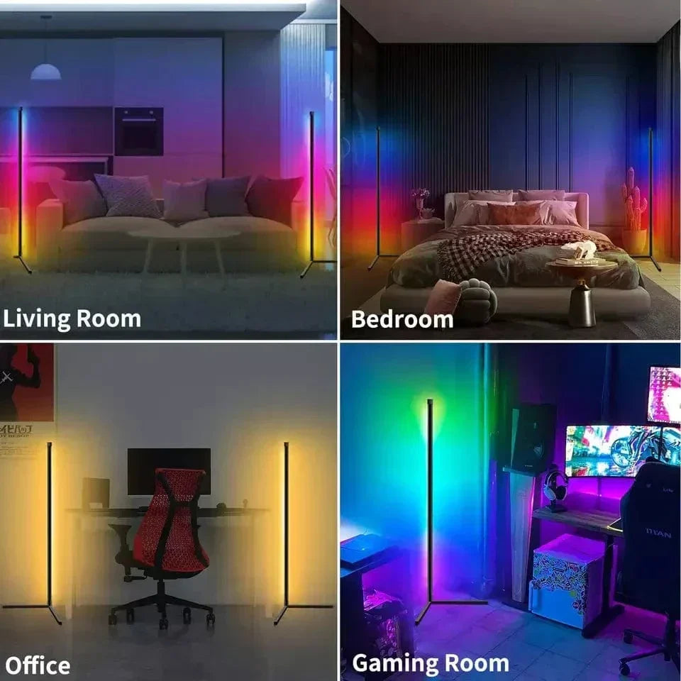 Sleek RGB Corner Lamp with Remote Control - Modern Lighting