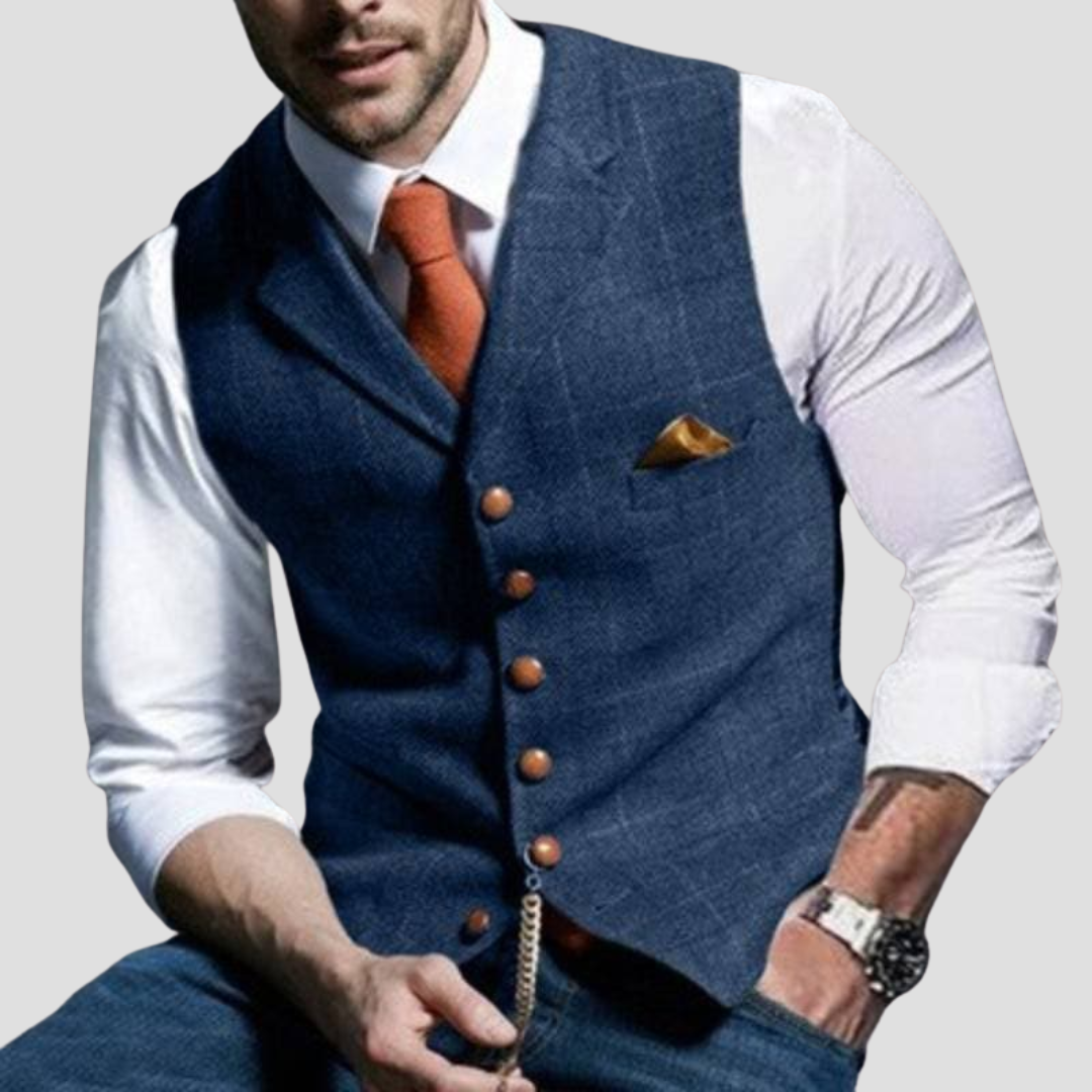 Sleeveless Dress Vest - Versatile Elegance Men