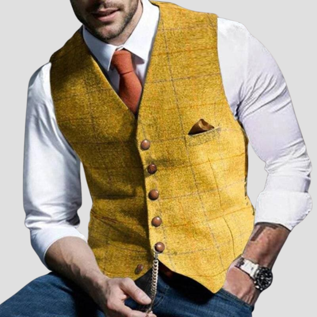 Sleeveless Dress Vest - Versatile Elegance Men
