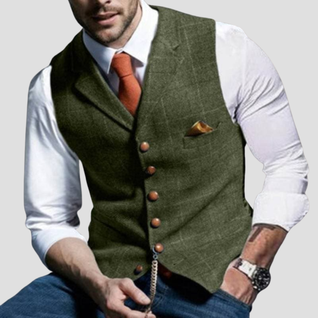 Sleeveless Dress Vest - Versatile Elegance Men