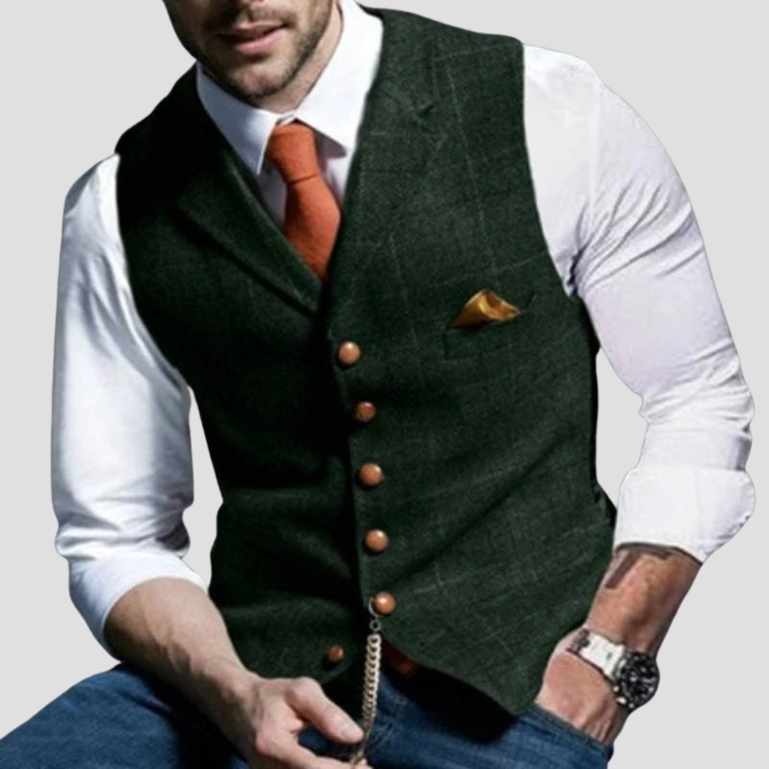 Sleeveless Dress Vest - Versatile Elegance Men