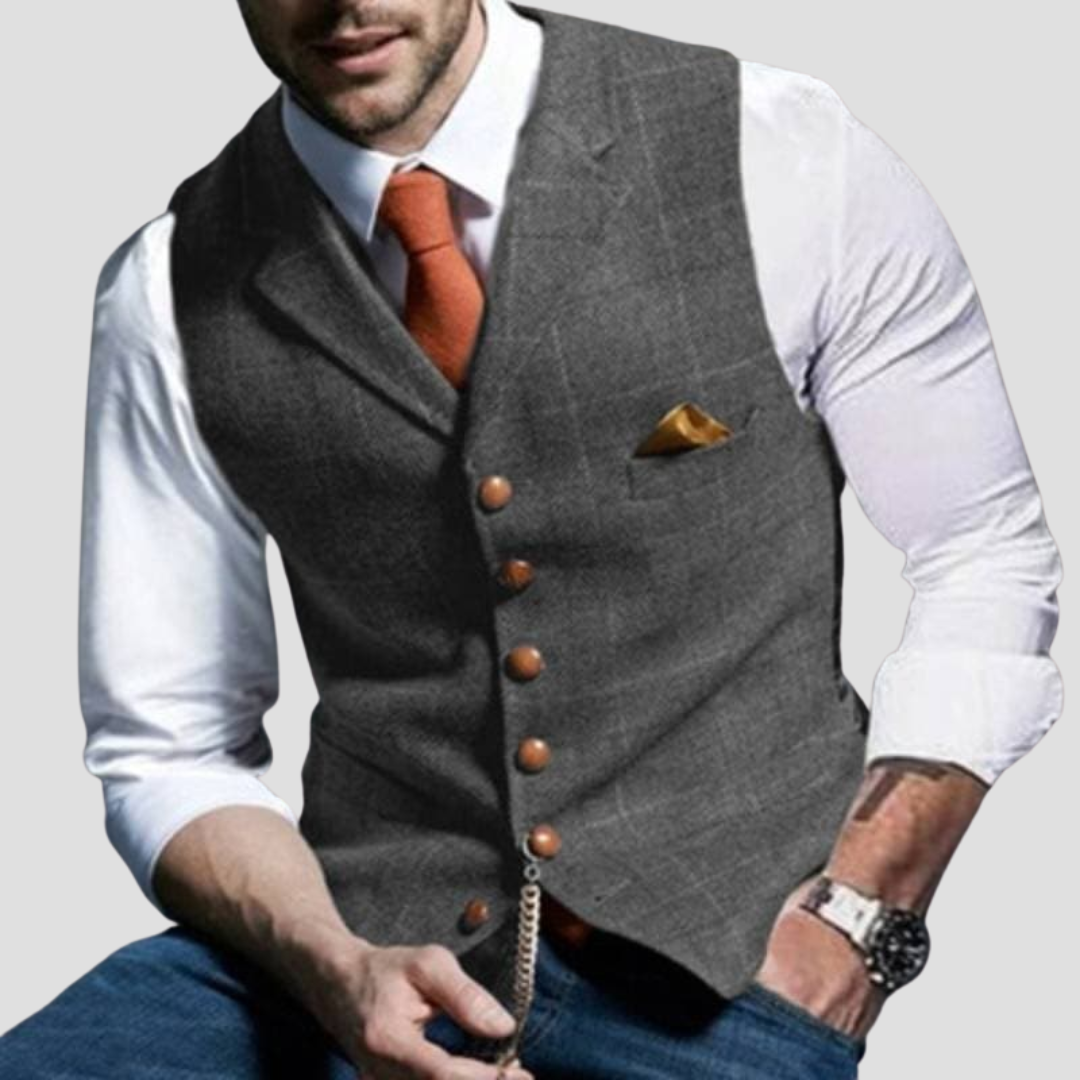 Sleeveless Dress Vest - Versatile Elegance Men