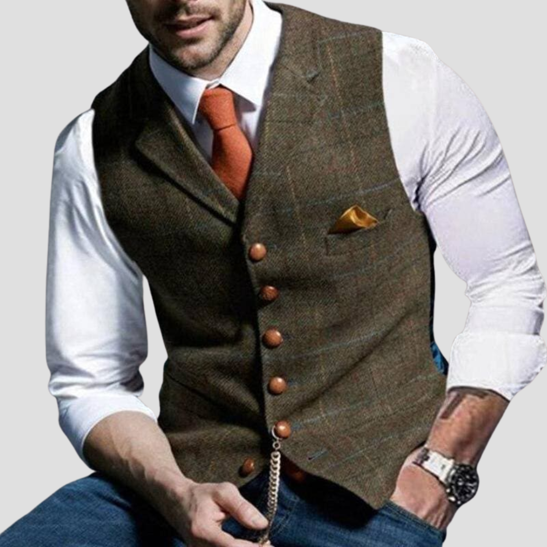 Sleeveless Dress Vest - Versatile Elegance Men