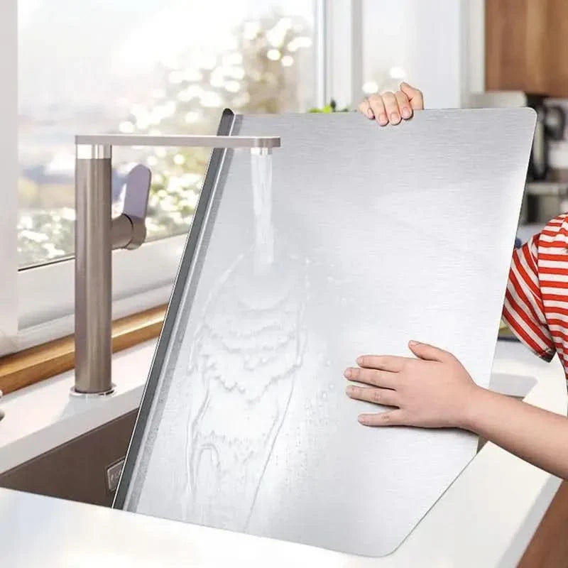 SliceGrip Stainless Steel Cutting Board with Spill Guard