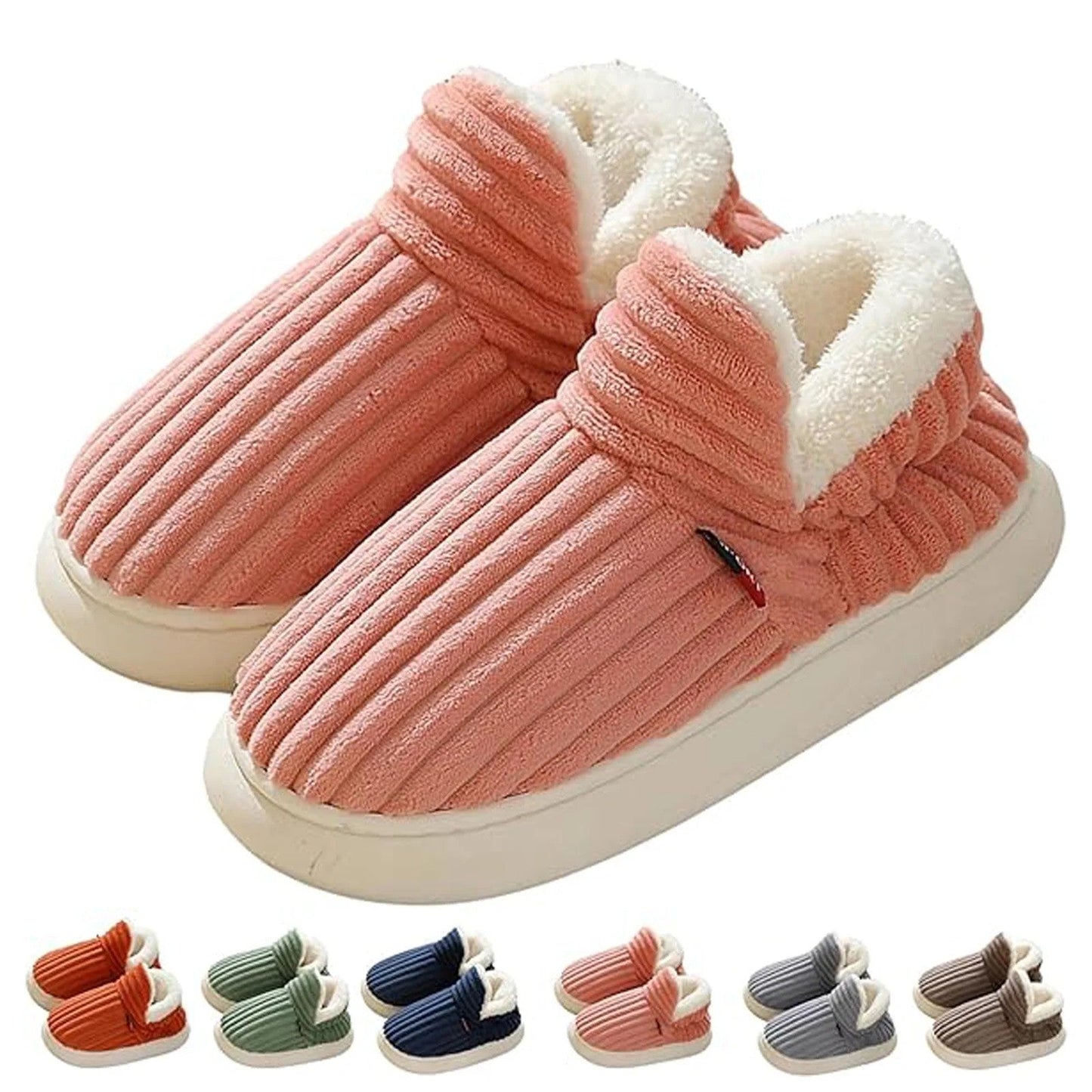 Slippers with soft lining and non-slip sole