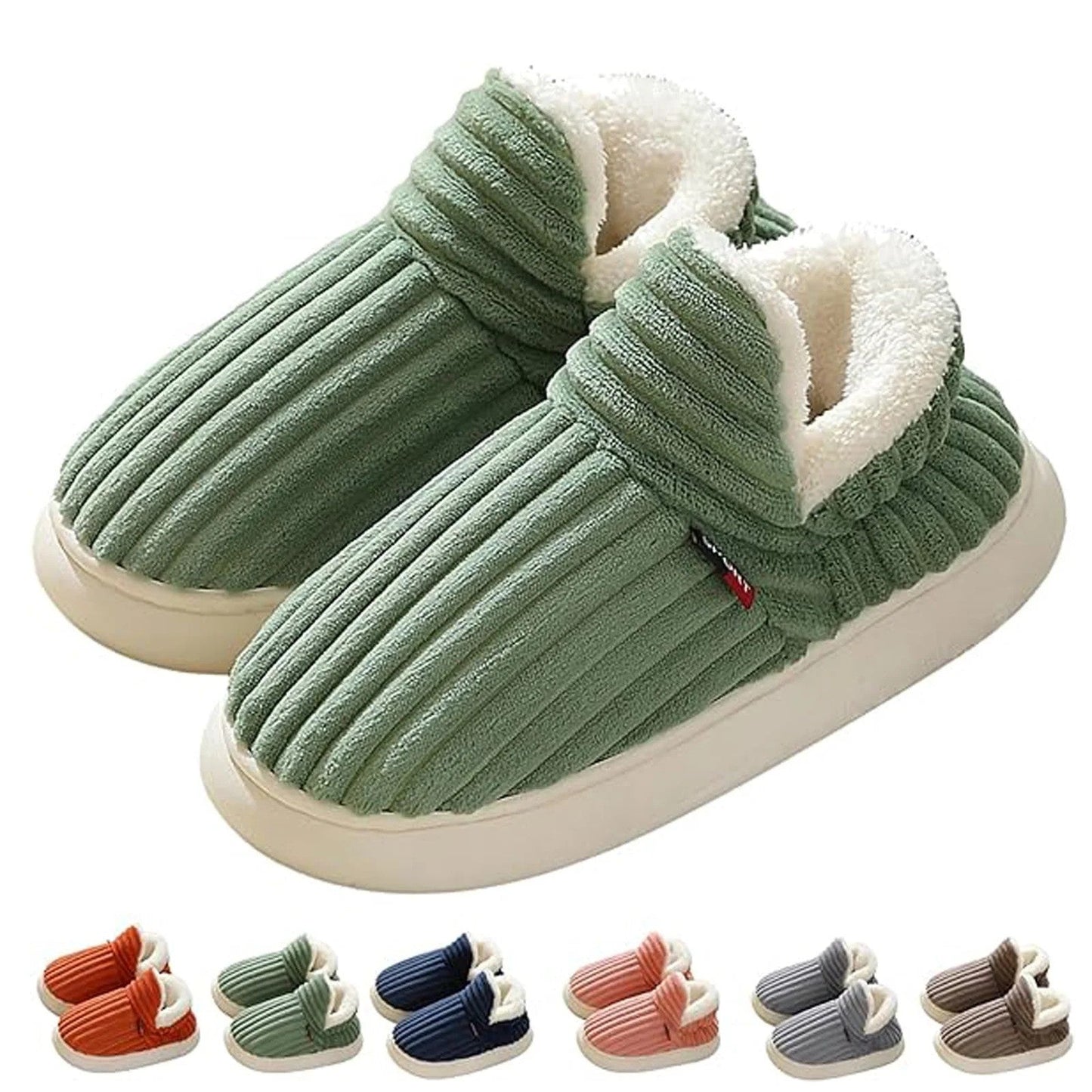 Slippers with soft lining and non-slip sole