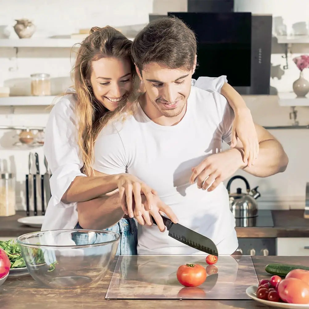 SlipSafe – transparent cutting board – non-slip and discreet – ideal for modern kitchen