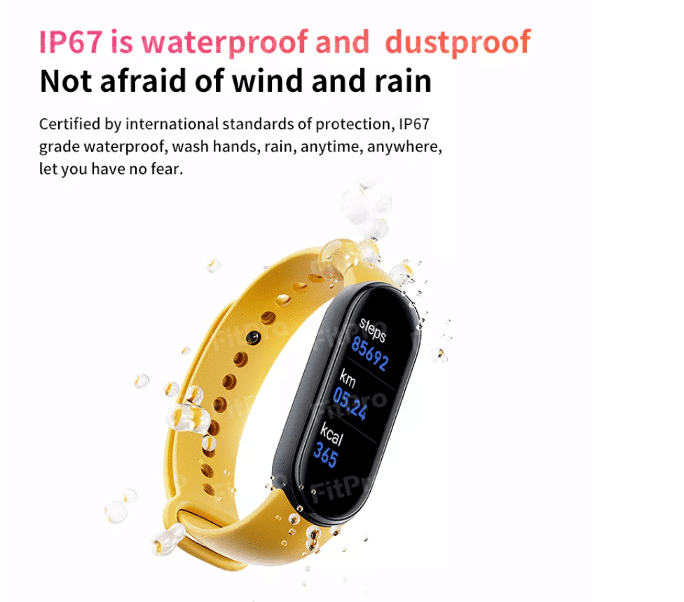 Smartwatch - with Pulse & Blood Pressure Monitor (Water and Dust Resistant)