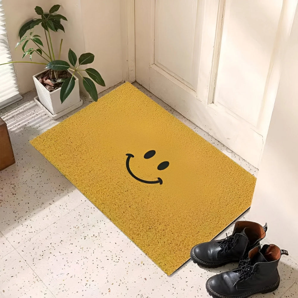 Smiley Face Doormat - Non-Slip Entrance Mat - Playful Indoor/Outdoor Rug