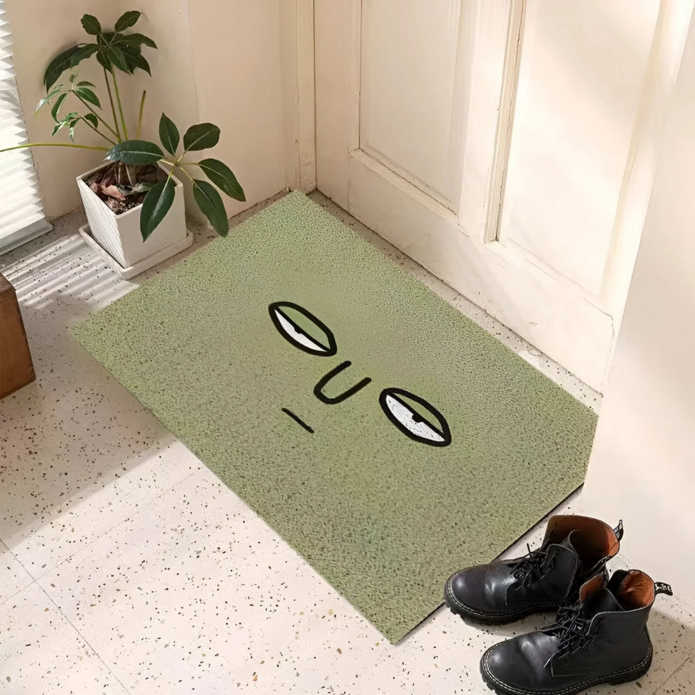 Smiley Face Doormat - Non-Slip Entrance Mat - Playful Indoor/Outdoor Rug