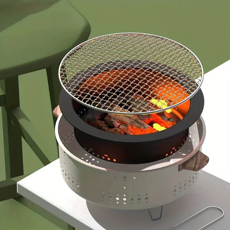 Smoke-Free Charcoal Grill - Compact & Portable - For On-the-Go