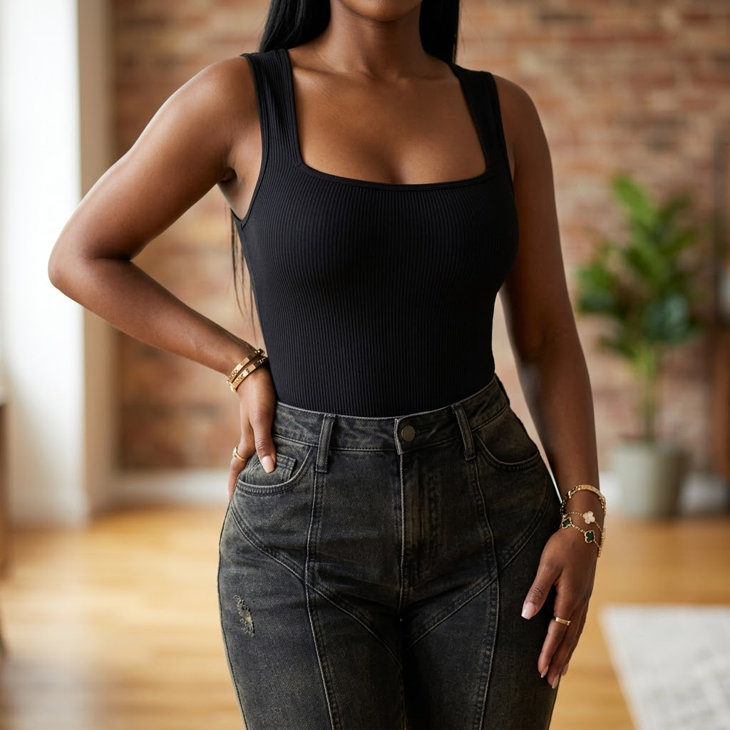 Snatched Square Neck Bodysuit for Everyday Layering