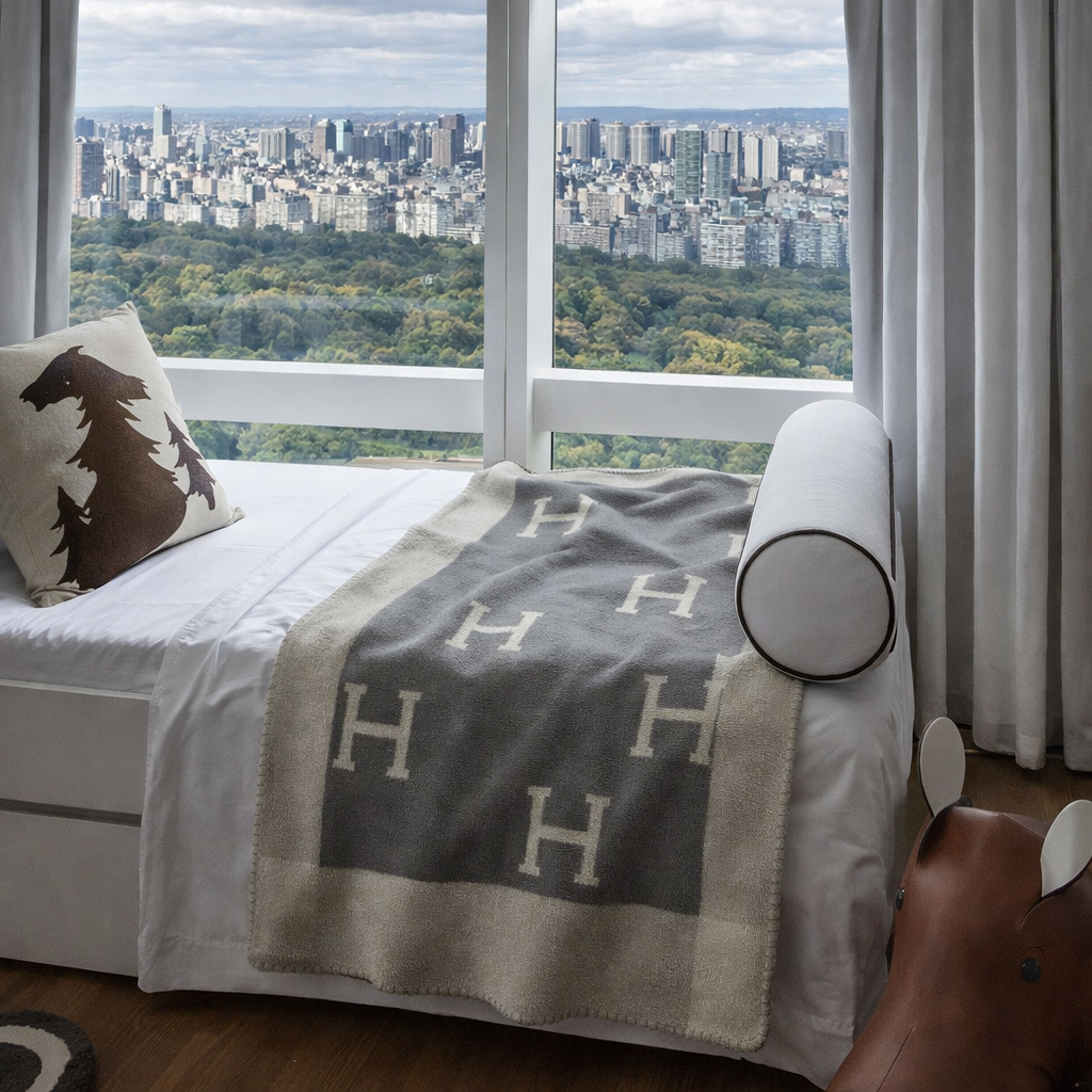 Soft, Cozy Blanket for Living Room – Year-Round Fleece Layer in Warm, Neutral Color, 140 x 170 cm