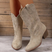Soft Elegant Women's Ankle Cowboy Boots - Comfort & Style