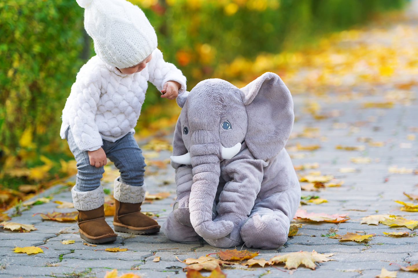 Soft Elephant Cuddle Pillow for Babies and Children