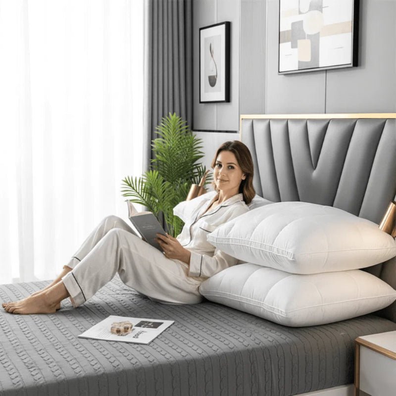 Soft Sleeping Pillow with Goose Down – Hypoallergenic, Breathable and Comfortable for Sleep