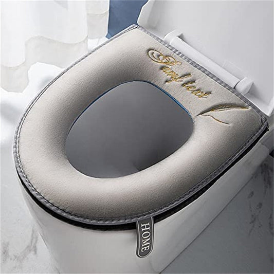 Soft Universal Toilet Seat Cover with Zipper & Handle