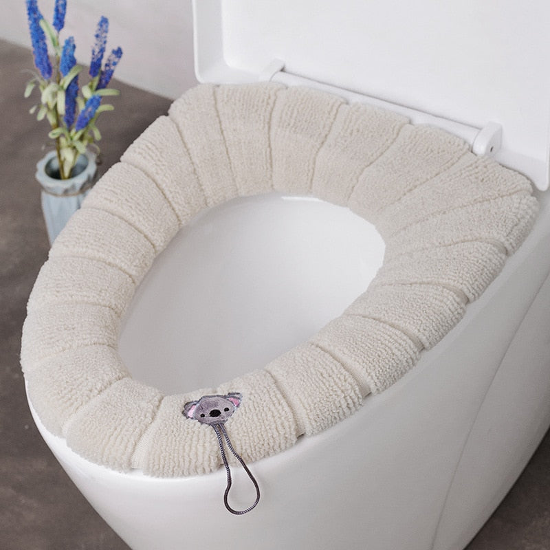 Soft Universal Toilet Seat Cover with Zipper & Handle