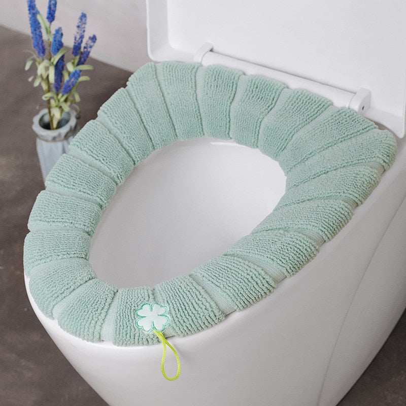 Soft Universal Toilet Seat Cover with Zipper & Handle