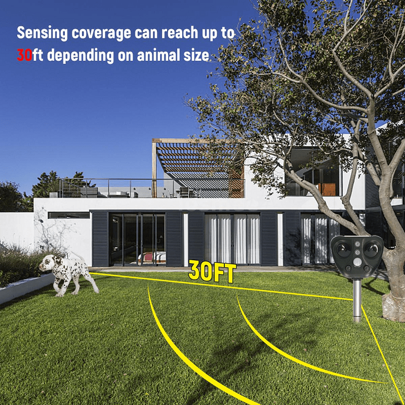 Solar Powered Ultrasonic Bird Repeller for Outdoor Use