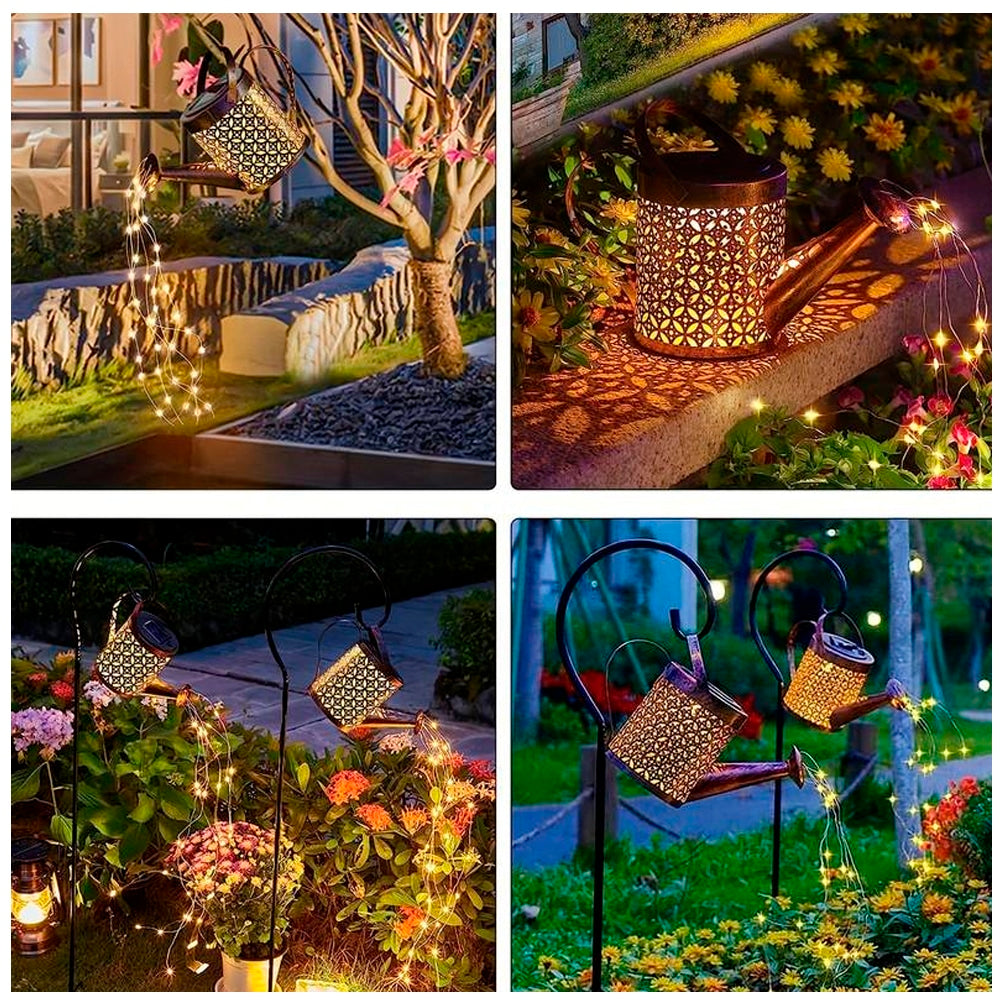 Solar Powered Watering Can LED Light for the Garden