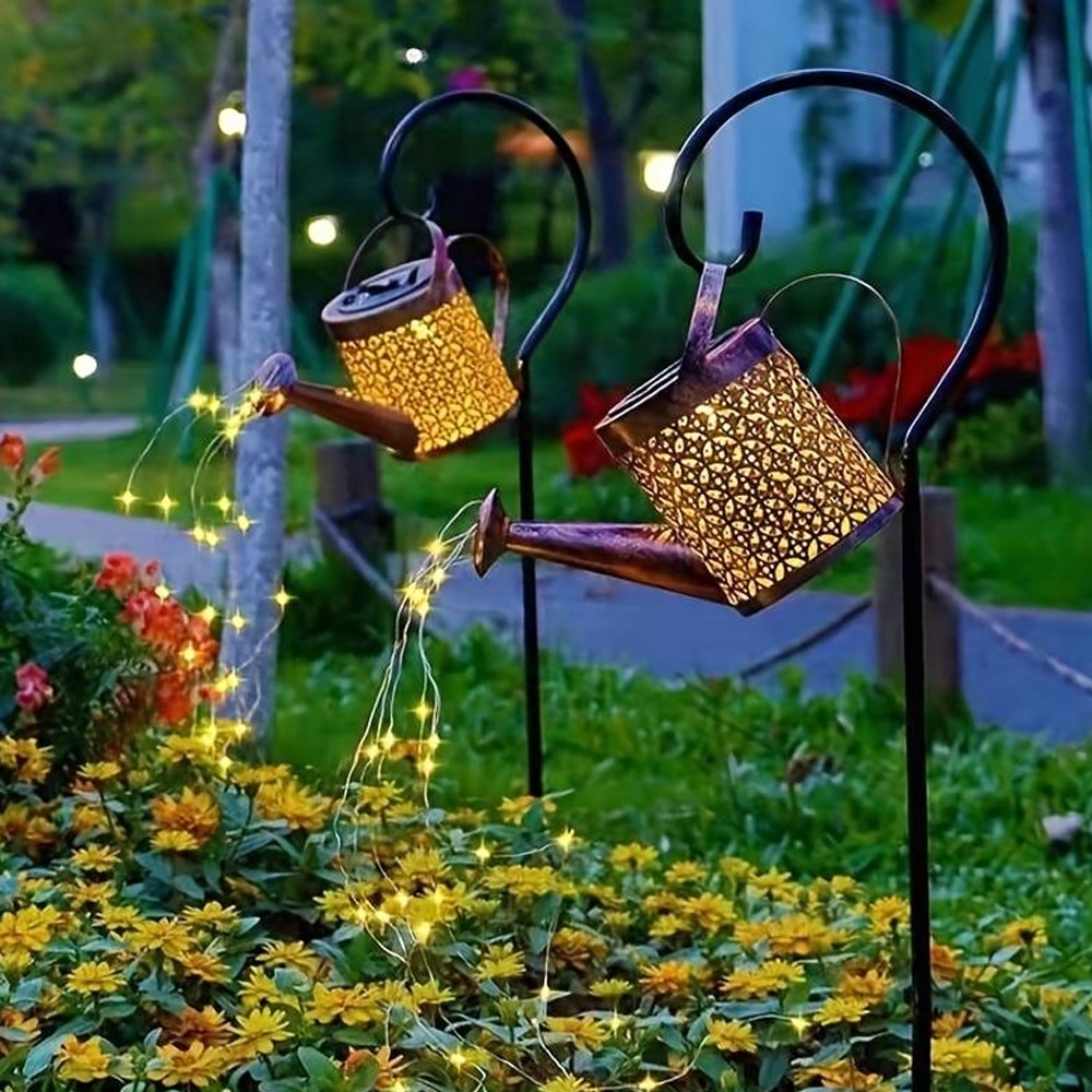 Solar Powered Watering Can LED Light for the Garden