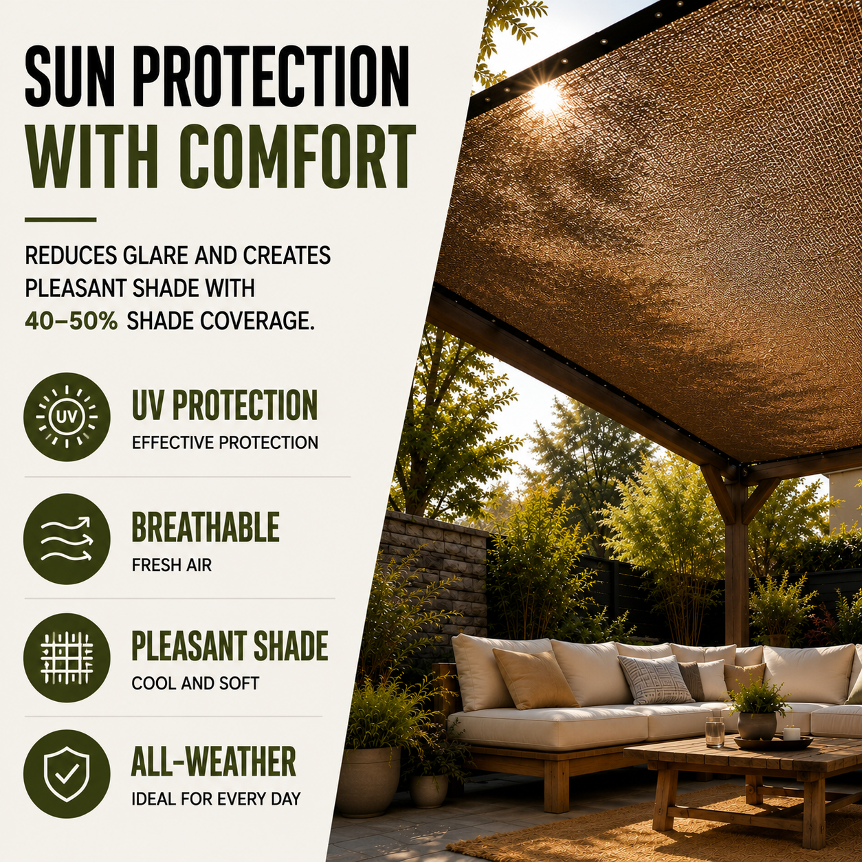 SolariMesh Outdoor Shade Canopy