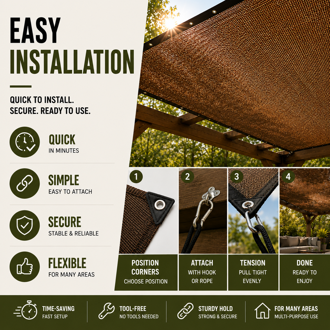 SolariMesh Outdoor Shade Canopy