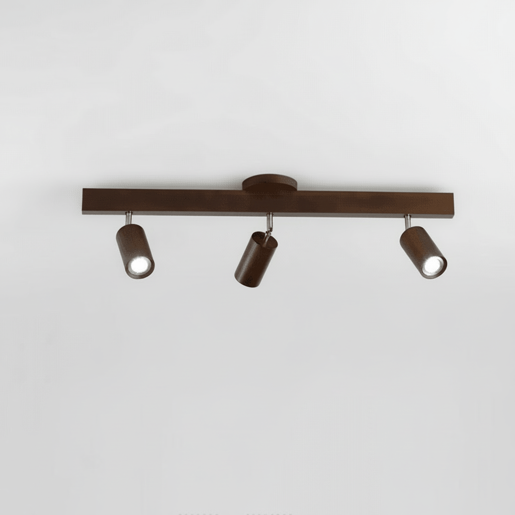 Solid Wood LED Ceiling Lamp Adjustable