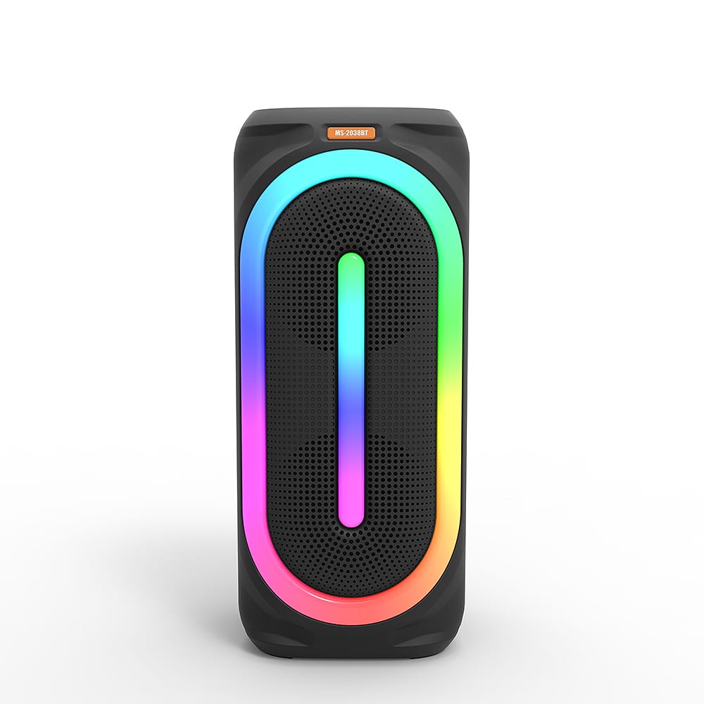 Soundbox speaker with bluetooth, RGB light, FM radio and microphone (56 x 24 cm.)