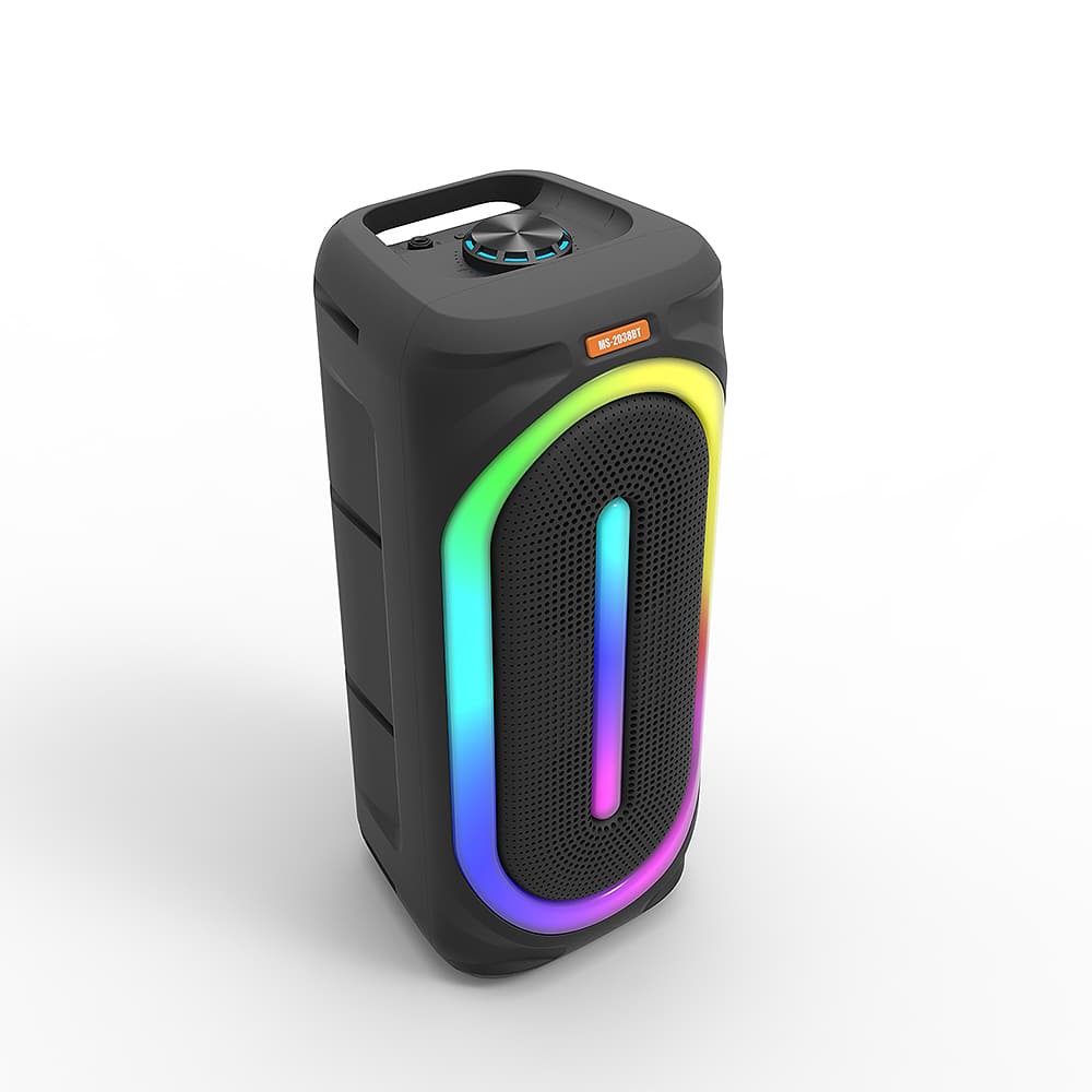 Soundbox speaker with bluetooth, RGB light, FM radio and microphone (56 x 24 cm.)