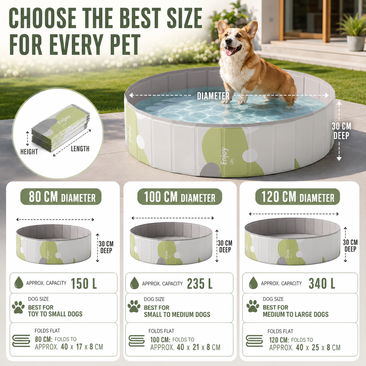 Splashfold Foldable Dog Paddling Pool