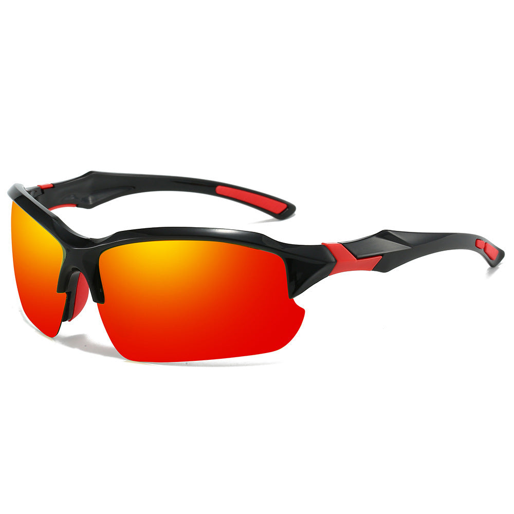 Sport Sunglasses for Men with Red Accents