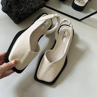 Square-Toe Slingbacks