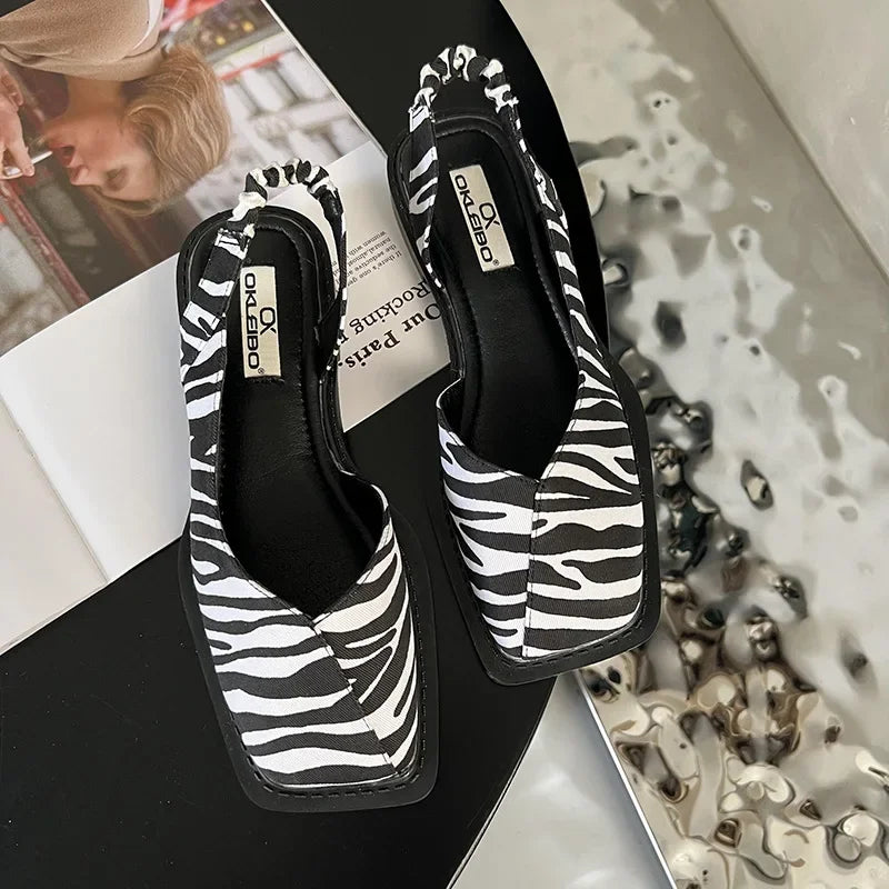 Square-Toe Slingbacks