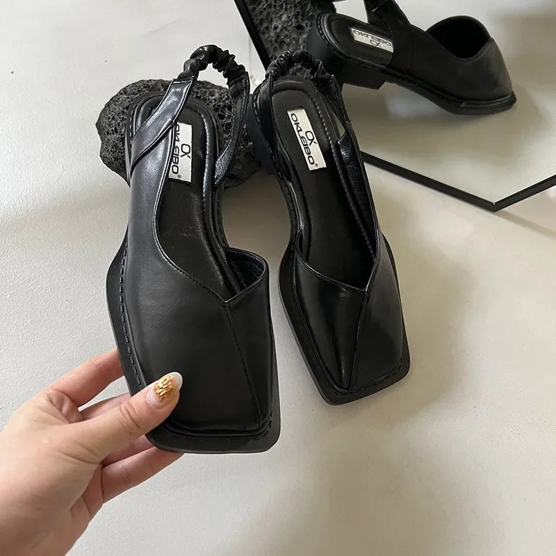 Square-Toe Slingbacks
