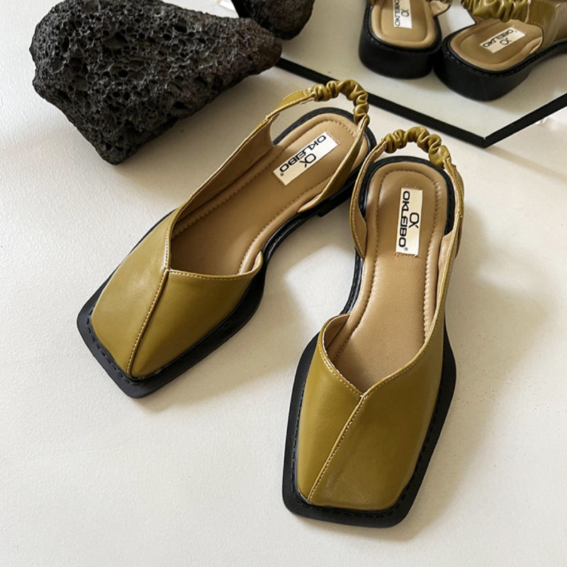 Square-Toe Slingbacks